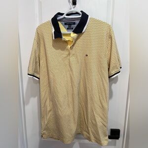 Tommy Hilfiger Men's Yellow and Black Polo Shirt